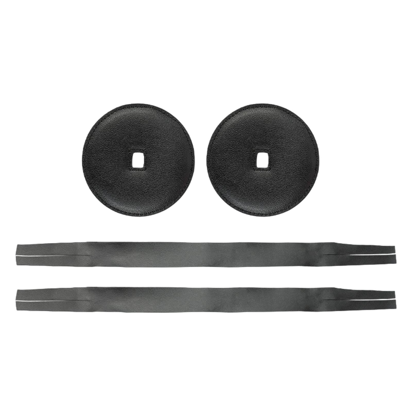 lionlar 2 Pieces Cymbal Handle Repairment Marching Percussion Instrument Cymbal Belt black