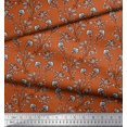thumbnail image 2 of Soimoi Poly Georgette Fabric Leaves & Floral Block Print Fabric by Yard 52 Inch Wide, 2 of 3