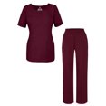 thumbnail image 1 of A ADAR Women's V-Neck Scrub Set, Elastic Pull-On Pants,, 1 of 7