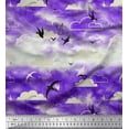 thumbnail image 1 of Soimoi Rayon Fabric Clouds & Flying Swift Bird Decor Fabric Printed Yard 56 Inch Wide, 1 of 3