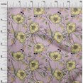 thumbnail image 3 of oneOone Rayon Purple Fabric Floral Craft Projects Decor Fabric Printed By The Yard 56 Inch Wide-J6, 3 of 4