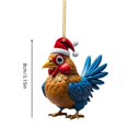 thumbnail image 2 of Vaidha Cute Rooster Car Pendant Home Tree Decoration Christmas Tree Ornament Home Decor, 2 of 2