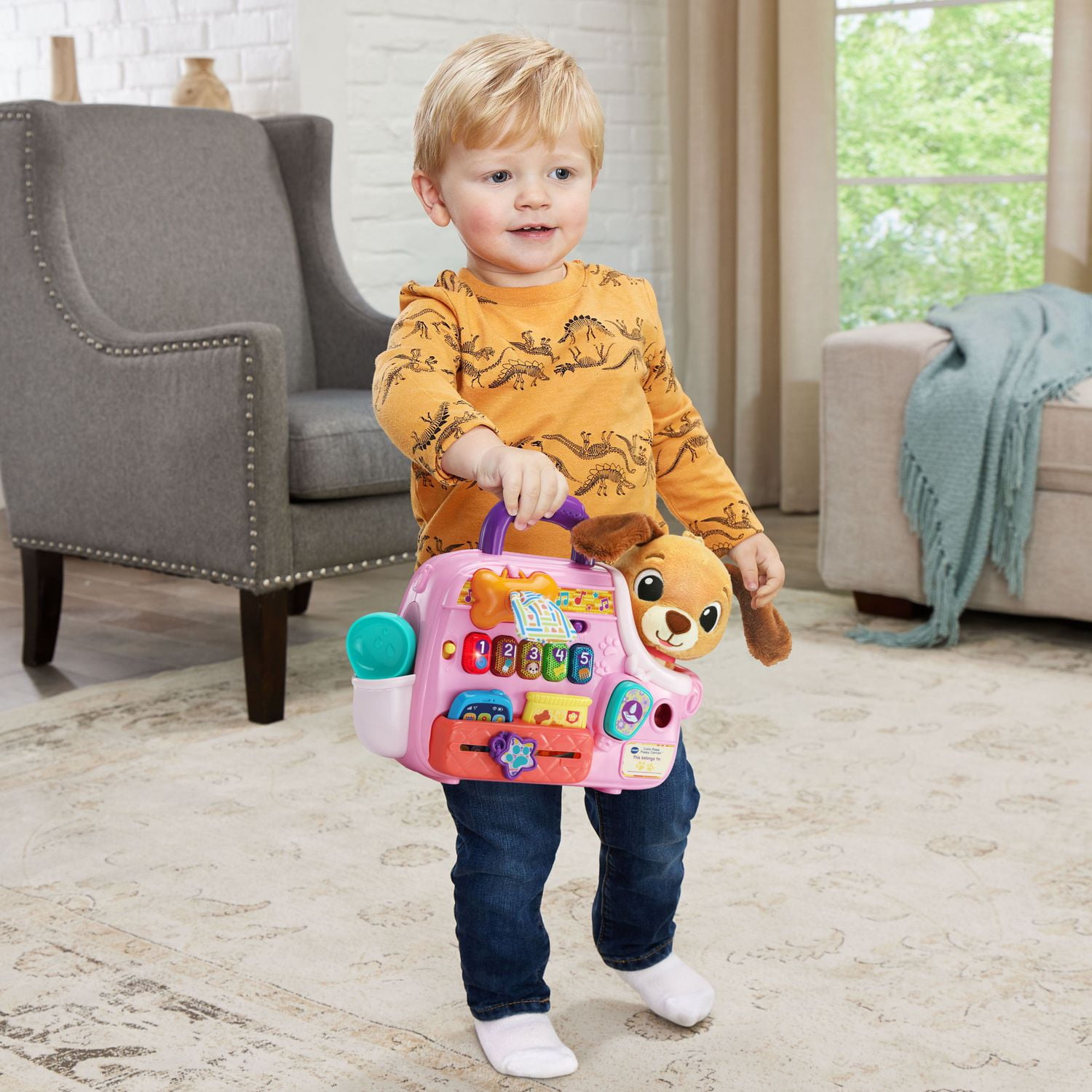VTech Mon p'tit chien et son sac magique avec chiot en peluche- Version française