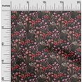 thumbnail image 2 of oneOone Rayonne Rouge Tissu Floral Matière de Robe Tissu Imprimé Tissu au Mètre 56 Pouces de Large, 2 of 4