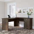 thumbnail image 2 of Bush Furniture Salinas L Shaped Desk with Storage, 60W, Ash Brown, 2 of 5