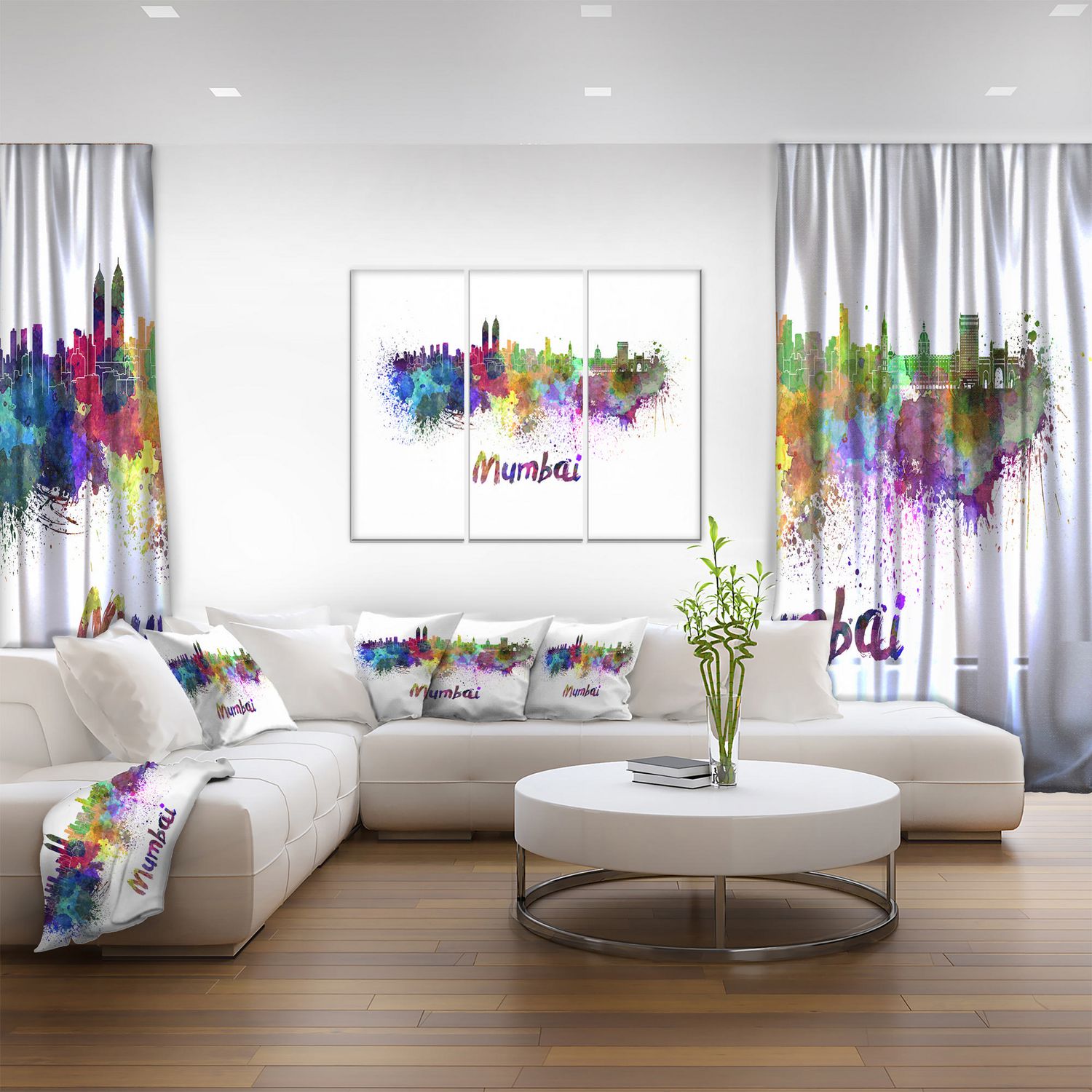 Design Art La Ligne D'Horizon De Mumbai Art Sur Toile