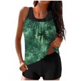 thumbnail image 2 of Weiqiqre Womens Swimsuits Plus Size Two Piece Tummy Control Bathing Suits Blouson Tankini Top with Boy Shorts, 2 of 5
