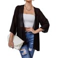 thumbnail image 1 of Honganda Women's Sheer Chiffon Jacket, Casual Cover Up Tops Beach Cardigans, 1 of 6
