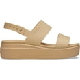 thumbnail image 1 of Crocs Sandales à Plateforme à Talons Compensés Bas Brooklyn pour Femmes, Cajou/cajou, W5, 1 of 6