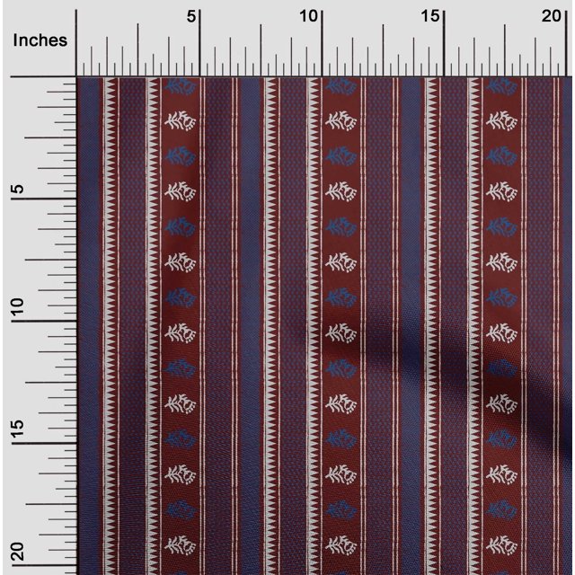 oneOone Polyester Lycra Fabric Geometric|Stripe & Floral Block Decor Fabric Printed BTY 56 Inch Wide