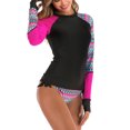 thumbnail image 2 of RKSTN Women Rash Guard Printed Long Sleeve Swimsuits Bathing Suit Quick Dry Swim Shirt UV Sun Protection Shirts, 2 of 5