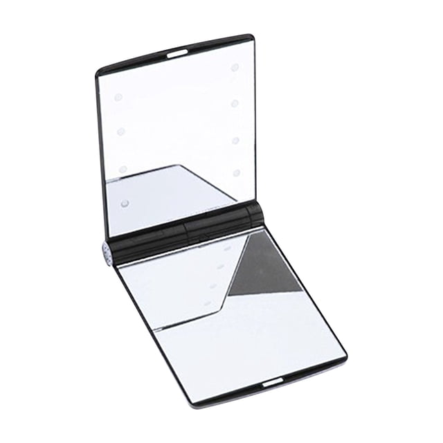 Iumwxz LED Makeup Mirror For Girls Makeup Led Mirror 8 Lights Folding Mirror Portable Light-Emitting Mirror Small Mirror