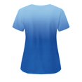 thumbnail image 3 of LSLJS Women's Fashion Short Sleeve V-Neck Tops Working Uniform Printing Pocket Blouse Tops, Womens Plus Scrubs, 3 of 3