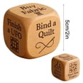 thumbnail image 4 of Wooden Decision Dice with 6 Engraved Quilting Tasks, Creative Tool for Quilting Projects, Handmade Fun Sewing Gift for Quilters, Sewists & Craft Lovers,Creatives Quilter’s Decision Dice, 4 of 9
