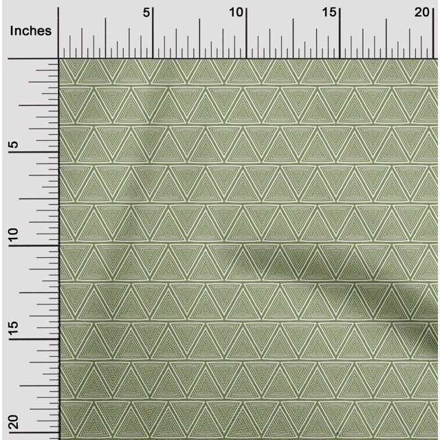 oneOone Georgette Viscose Fabric Triangle Block Fabric Prints By Yard 42 Inch Wide