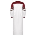 thumbnail image 2 of Sxiwei Robe de Chœur Église pour Hommes Manches Longues Fermeture Éclair Robe de Clerc Col en V Judge Pastor Robes pour Cosplay Bourgogne TTG, 2 of 7