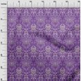 thumbnail image 3 of oneOone Silk Tabby Purple Fabric Damask Craft Projects Decor Fabric Printed By The Yard 42 Inch Wide, 3 of 4