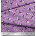 thumbnail image 3 of Soimoi Moss Georgette Fabric Leaves,Flower & Humming Bird Fabric Prints by Yard 42 Inch Wide, 3 of 3
