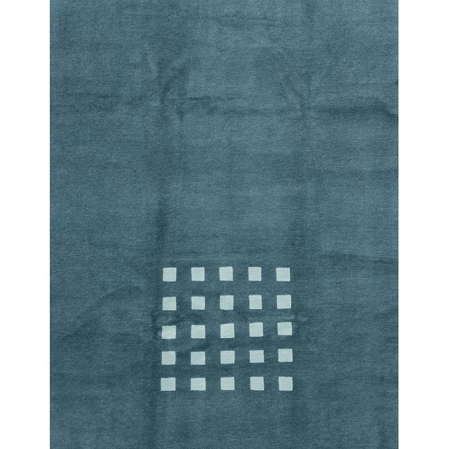 Ahgly Company Tapis Rectangulaire Abstrait Vert Mer Profonde, 4 Pieds x 6 Pieds