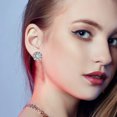 thumbnail image 3 of HOARBOEG Boucles d'Oreilles pour Femmes Pendentif Rond en Zircon Collier Ornement Bijou, 3 of 8