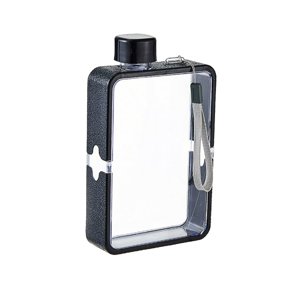 Water Bottle Water Bottle Leakproof Comfortable to Hold Resin Cube-shaped Flat Sports Bottle for Boys