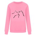 thumbnail image 4 of Chandails à Capuchon Mode pour Femmes 2023 et Hiver Décontracté Ample Imprimé Chat Manches Longues Col Rond Chandail Rabais de 50 % Liquidation Costumes d'Halloween/Noël, 4 of 4
