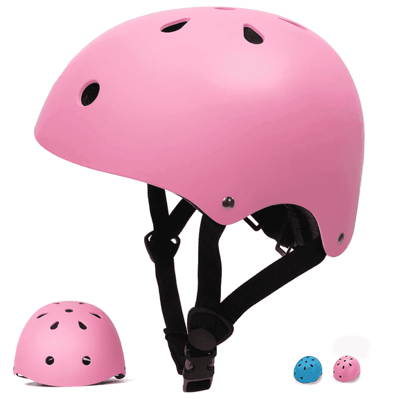 Tripumer Casques de Vélo pour Jeunes 9-15 Ans Casque de Planche à Roulettes Trottinette Garçons Filles Casques de Bicyclette Cyclisme Casques Ajustables Rose