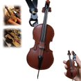 thumbnail image 1 of Crafted Leather Violin & Keychain Miniature Musical Instrument Keychain Style Leather Keychain, 1 of 5