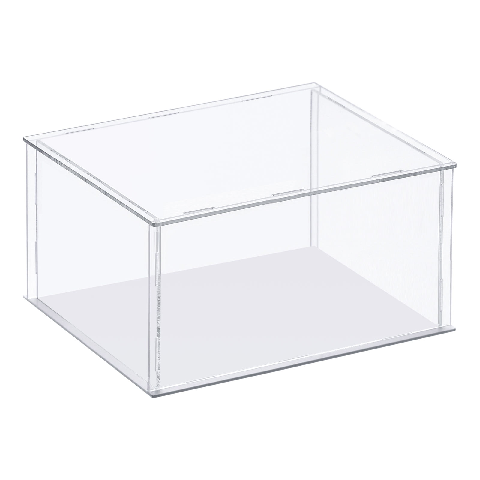 Uxcell Vitrine Transparente, Boîte en Acrylique à Assembler Transparente et Antipoussière 20x20x30 cm pour Objets de Collection, Bricolage
