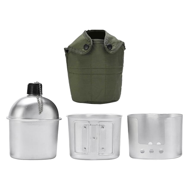 DYNWAVECA Bento Box Camping Lunchbox Burning Stove Multifunction with Kettle with Handle Lunch Container for Backpacking Mountaineering