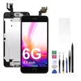 thumbnail image 1 of Screen Replacement for iPhone 6 - Lcd Replacement Kit & Digitizer Display Full Aassembly for iPhone 6 4.7 Inch Model A1549 A1586 A1589 with Repair Tools（Black）, 1 of 1