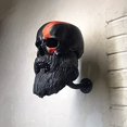 thumbnail image 1 of Motorcycle Helmet Skull With Beard Helmet Rack, Wall Mounted Motorcycle Skull Helmet Holder, Resin Crafts Helmet Stand, Skull Helmet Hanger for Bike, Rugby, Baseballs Helmet, Gift for Motorcycle Rider, 1 of 6