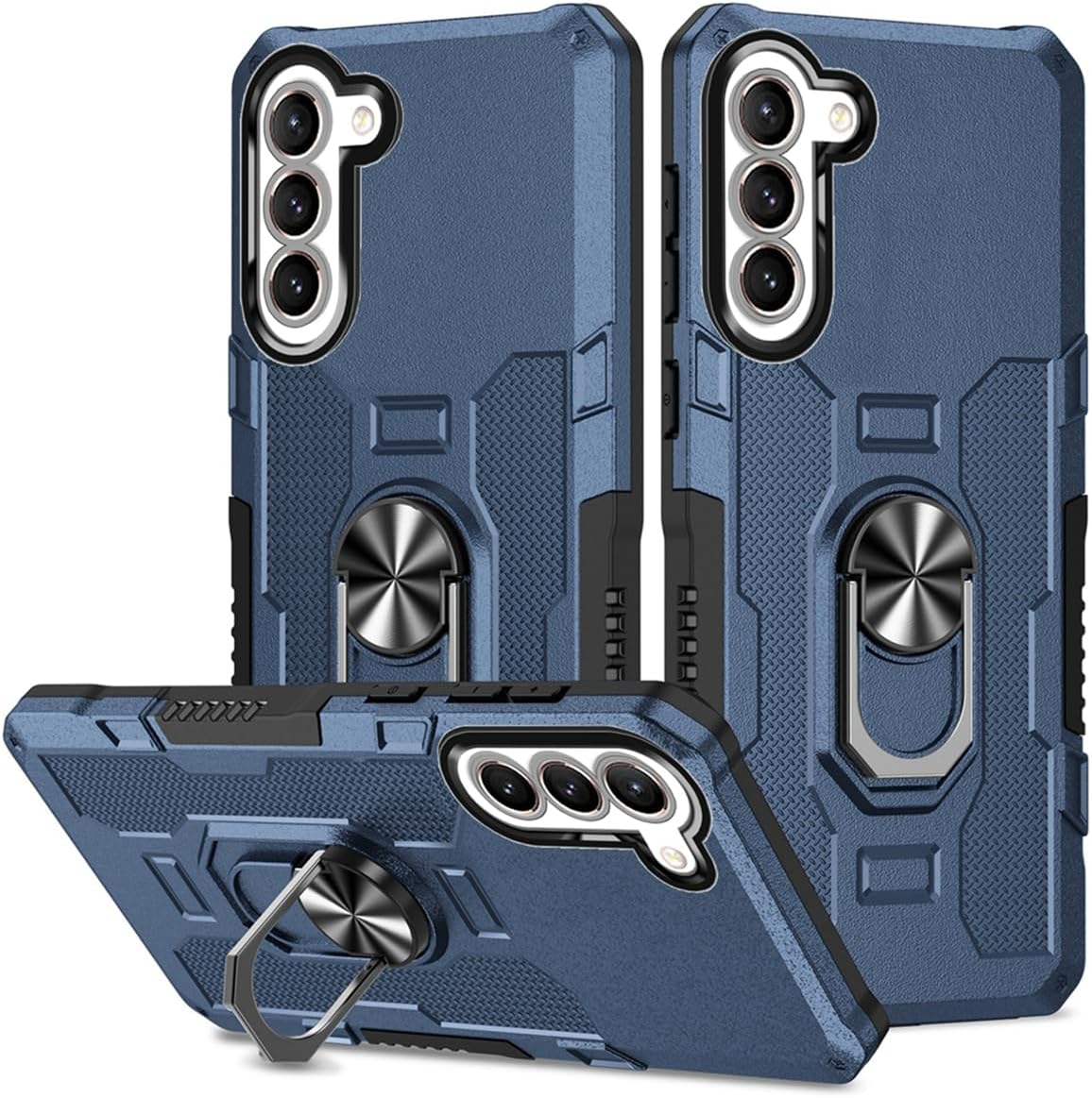 HCTian Case for Galaxy A16 5G Case, Samsung A16 Case, Heavy Duty Kickstand Holder Built-in Magnetic Car Mount Shockproof Camera Protective Phone Cover for Samsung Galaxy A16