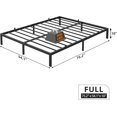 thumbnail image 4 of Ourlova Cadre de Lit Double de 10 Pouces Cadre de Lit Plateforme en Métal Format Double avec Rangement sous le Lit Structure Robuste Assemblage Facile Aucun Sommier Requis Sans Bruit Noir, 4 of 7