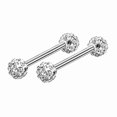 thumbnail image 2 of 1 Paire Anneau de Lèvre Menton en Strass Bijou d'Oreille Perçage Anneaux de Lèvre Clou Acier Inoxydable Perçage Anneaux de Lèvre Filetage Interne Anneaux de Lèvre Bijou Corporel, 2 of 8