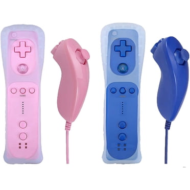 Wii Remote Controller and Nunchuck Joystick with Silicone Case for Nintendo Wii and Wii U Console