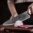 thumbnail image 2 of Chef Knife Set of 7 Japanese Chef Knives Damascus Kitchen Statoku Knives Full Tang Stainless Steel Cleaver Knives Utility Knife with Triple Rivet Handle, 2 of 7