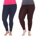 thumbnail image 1 of White Mark Leggings Extensibles Doux pour Femmes, Lot de 2, 1 of 2