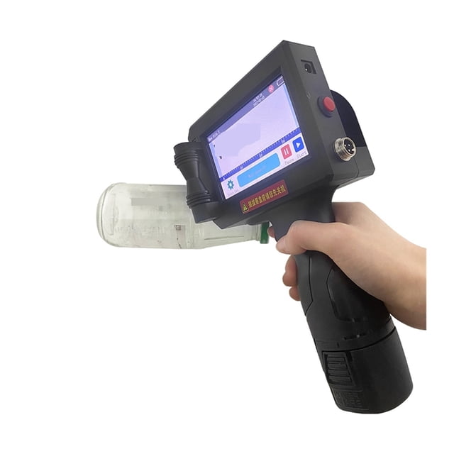 Imprimante à Jet, Imprimante à Jet d'Encre Intelligente Portative pour Numéro de Série, Code-Barres par Lots, Code QR, Imprimante Thermique Portable 12,7 mm, Impression Rapide