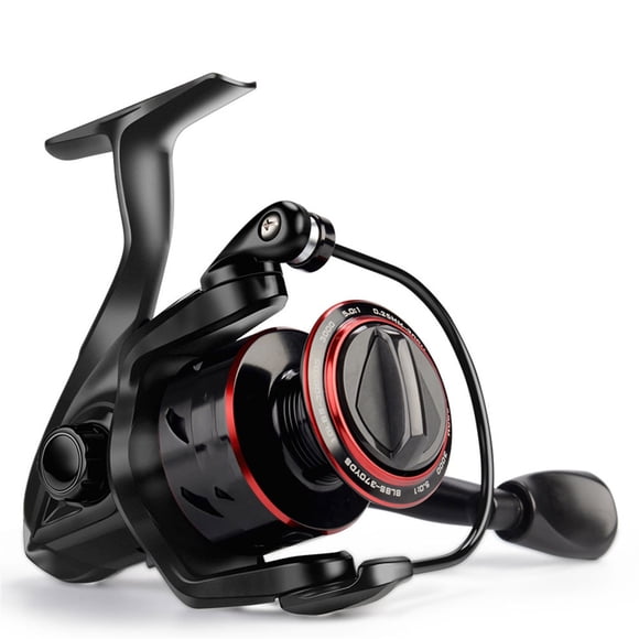 Moulinet de Pêche Spinning Super Léger 8 kg, Portée Max, Rapport de Vitesse 5,0:1, Bobine de Pêche à la Carpe en Eau Douce, Cadre Squelettique en Aluminium Rigide