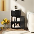 thumbnail image 4 of Costway White Floor Storage Cabinet Bathroom Organizer Cupboard Drawer Shelf Bath Towel Black, 4 of 10
