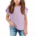 thumbnail image 1 of RXIRUCGD 2025 Vêtements d'Été pour Enfants Nouveaux T-Shirts d'Été pour Enfants Manches Raglan Manches Courtes T-Shirt Graphique Col Rond Haut T-Shirt Filles Tee Décontracté Haut, 1 of 5