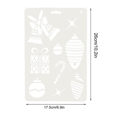 Rbaofujie 12Pcs Stencils for Painting on Wood Reusable Stencil Crafts Drawing Templates Holiday Stencils Wall Paper Stencil Set for DIY Art Scrapbook Home Decor 10.2 x 6.9Inch