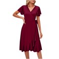thumbnail image 1 of Birdeem Robe d'Été Mode Femme Col Rond Robe Poupée Vendue Sans Manches Plissée, 1 of 5