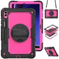 thumbnail image 1 of For Samsung Galaxy Tab S9 S8 Ultra 14.6 S7 Plus FE 12.4 11 inch Case Shockproof Kids Stand Tablet Cover+PET Film+Shoulder Strap ROS-BK S9 Plus 12.4 inch, 1 of 6