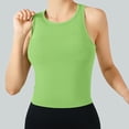 thumbnail image 4 of Ltctricy Women's Crop Tank Tops with Built in Bra Ribbed Knit Crew Neck Racerback Slim Sleeveless Workout Tops Athletic Yoga Shirts, 4 of 7