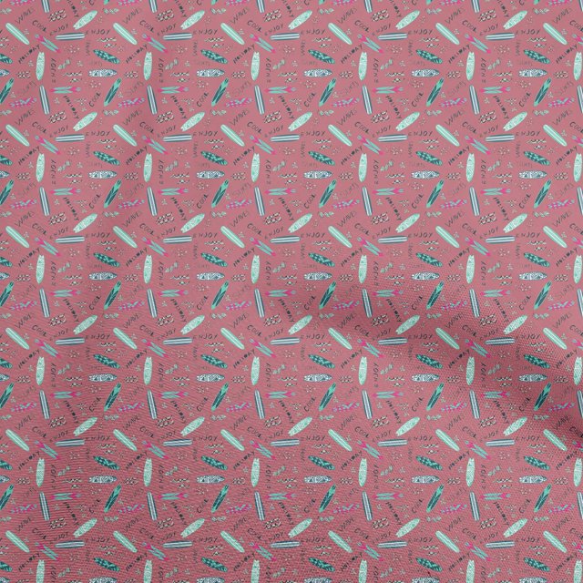 oneOone Georgette Viscose Pink Fabric Beach Craft Projects Decor Fabric Printed By The Yard 42 Inch Wide
