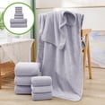 thumbnail image 2 of Sentmoon Bath Towel Set Eight Pieces Of Velvet Square Towel Towel Bath Towel Plain Household Bath Wash Face Wipe Dry Absorbent Soft Household Set Towels for Bathroom Bath Towel, 2 of 7