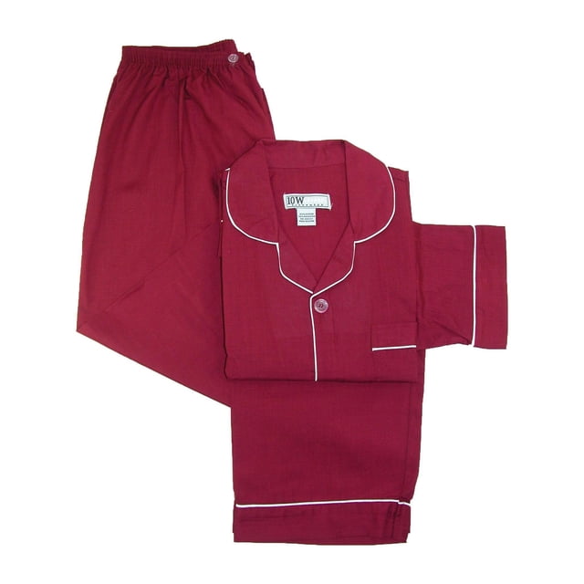 Ten West Apparel Ensemble de Pyjama Uni à Manches Longues et Jambes Longues