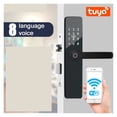 thumbnail image 3 of Door Lock, Tuya Smart Door Lock Digital Electronic Lock With Smart Card/password/key Unlock/USB Emerncy Charging ,Easy to Install, 3 of 7